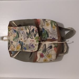 Handmade vegan leather backpack